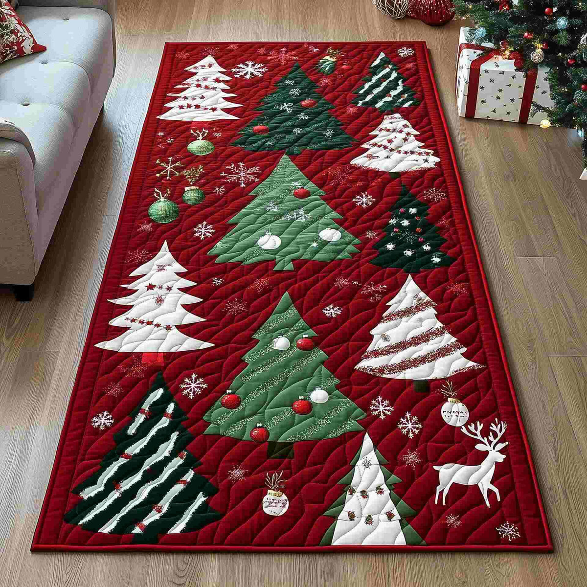 FESTIVEFIR – Christmas Tree Rug for Charming Holiday Décor