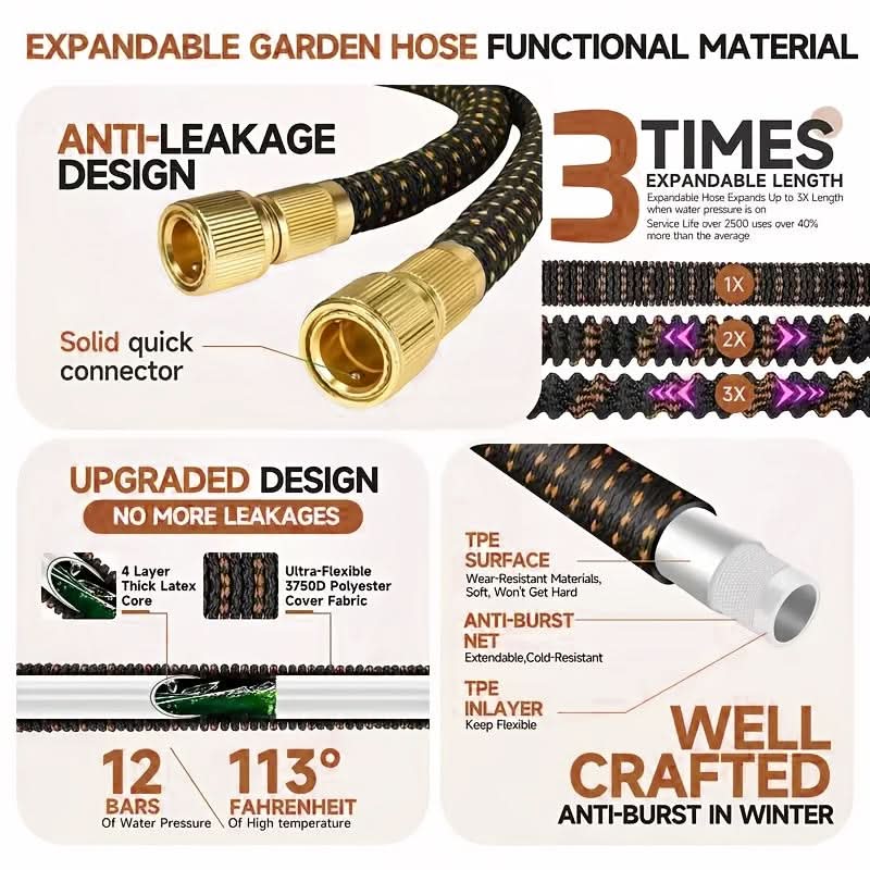 FLEXINOZZ – Mangueira de Jardim com 10 Modos de Pulverização para Limpeza Exterior