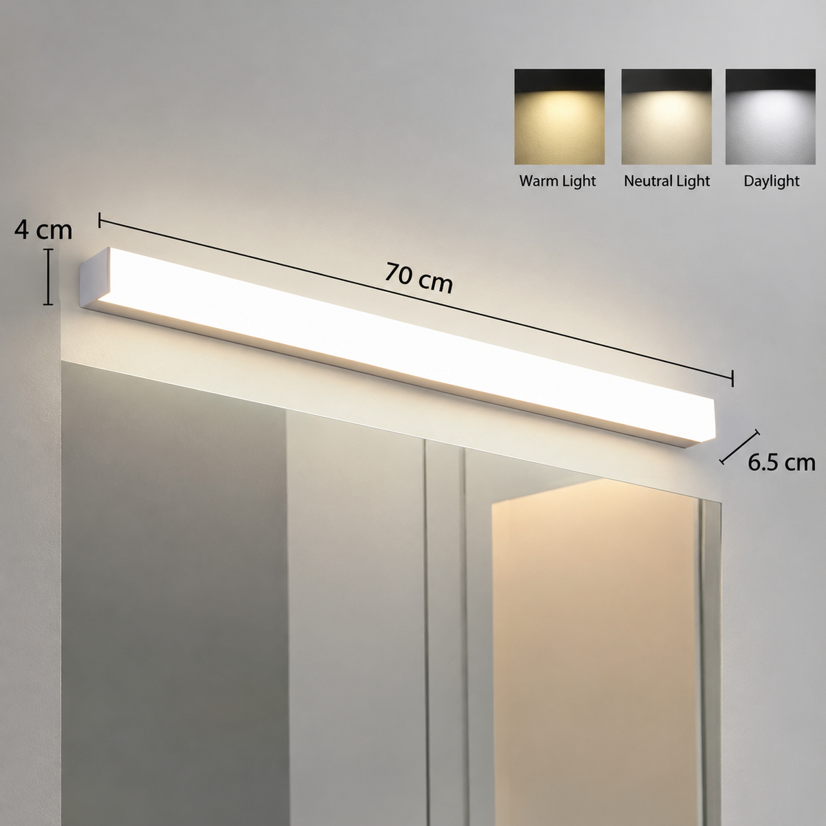 VANIRAY – Modern LED Vanity Light Bar for Bright Vanity Illumination