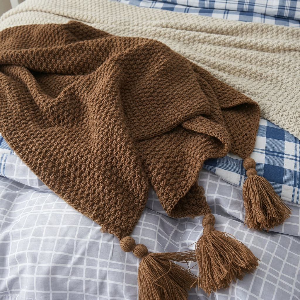 TASSELLOFT – Nordic Chunky Blanket for Cozy Layered Ambiance
