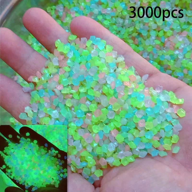 GLOWMORA – Lysende Dekorativ Sand til Have og Akvarie Styling