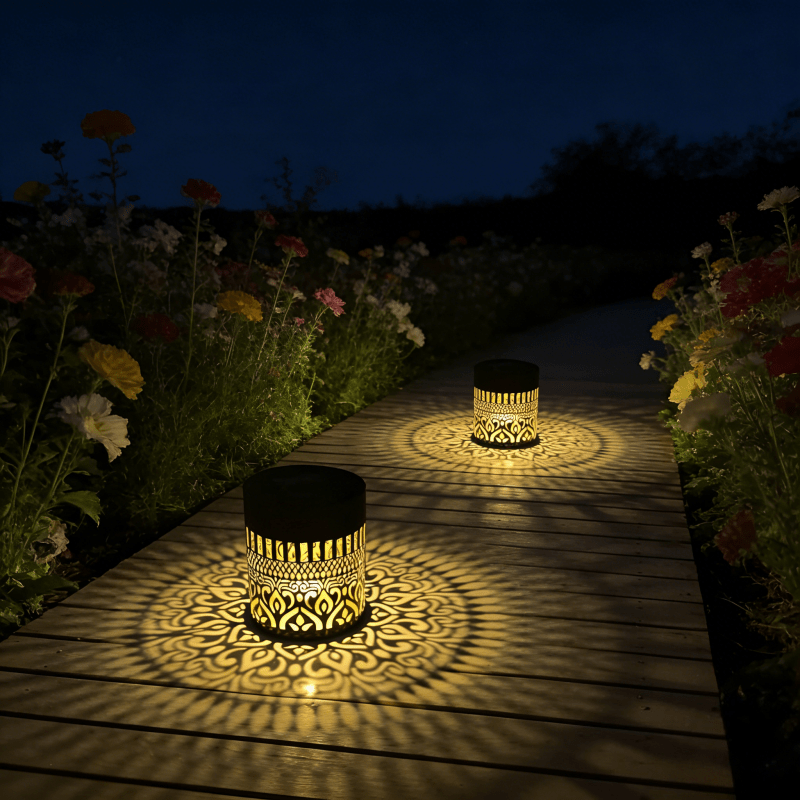MANDALUX – Lampe de projection solaire pour une ambiance extérieure élégante