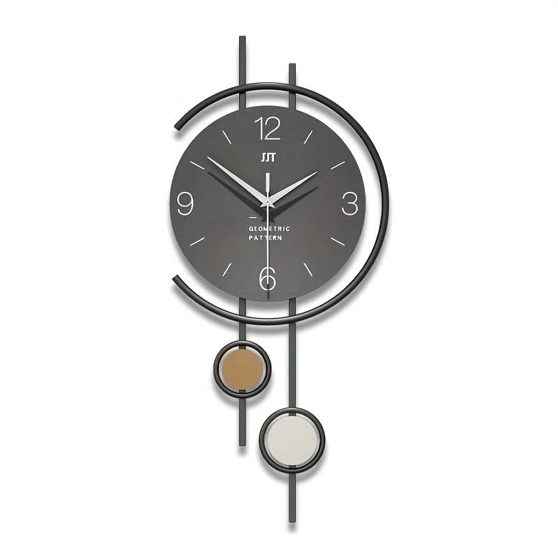QUIETNORD - Leiser skandinavischer Wanduhr mit minimalistischem Eisenrahmen-Design
