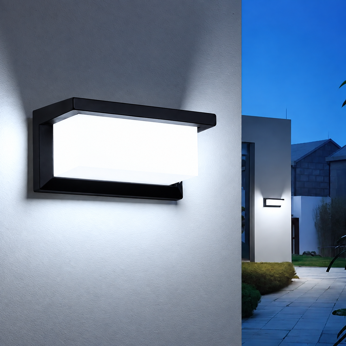 PORCHBEAM – Aplique de pared con sensor de movimiento para entradas preparadas para cualquier clima
