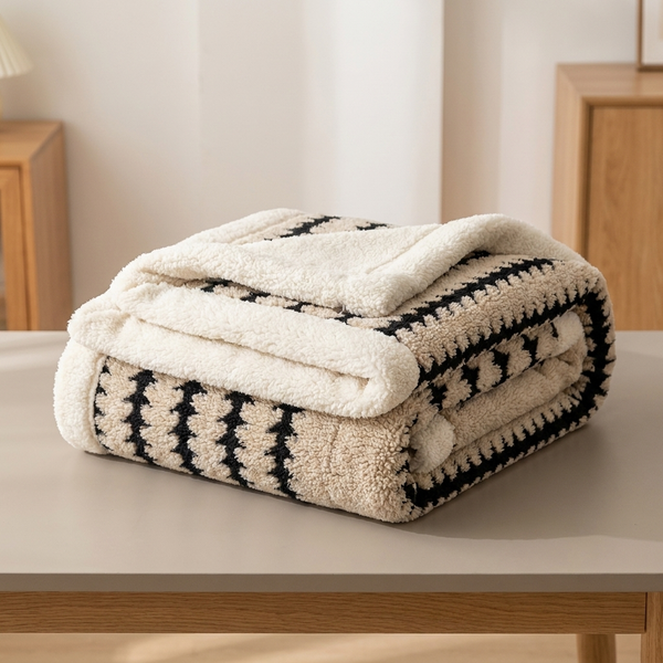 COZYGEO – Geometric Throw Blanket for Warmth and Everyday Comfort