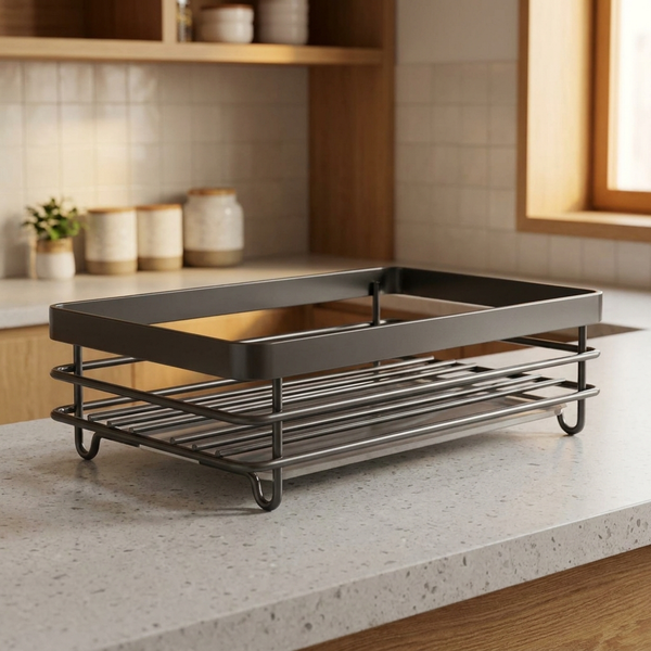 DISHCOVE – Foldable Dish Drying Rack for Convenient Kitchen Storage