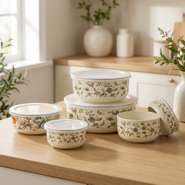 STORELLE – Bowl Storage Set with Lids for Everyday Convenience