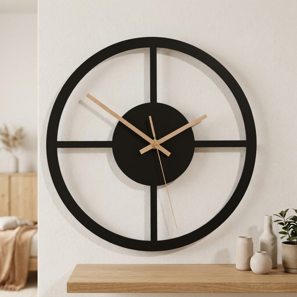 Reloj de pared silencioso geométrico GEOTERRA para interiores modernos