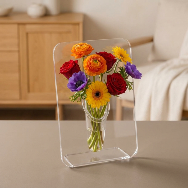 FLORACLEAR – Frame Vase for Refined Statement Flowers