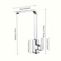 SQUAREFLOW – Robinet de cuisine rotatif avec eau chaude et froide