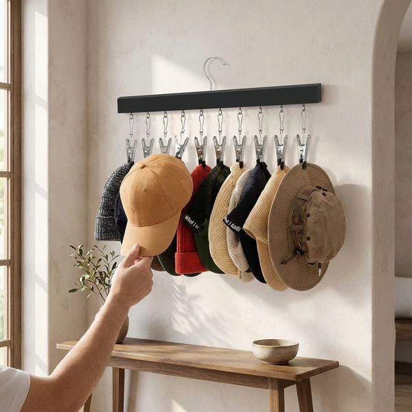 HATCLIP – 12-Clip Hat Organizer for Easy Collection Access