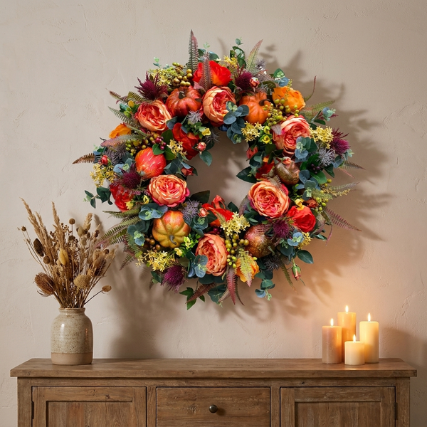FALLELLE – Pumpkin Autumn Wreath for Inviting Harvest Charm