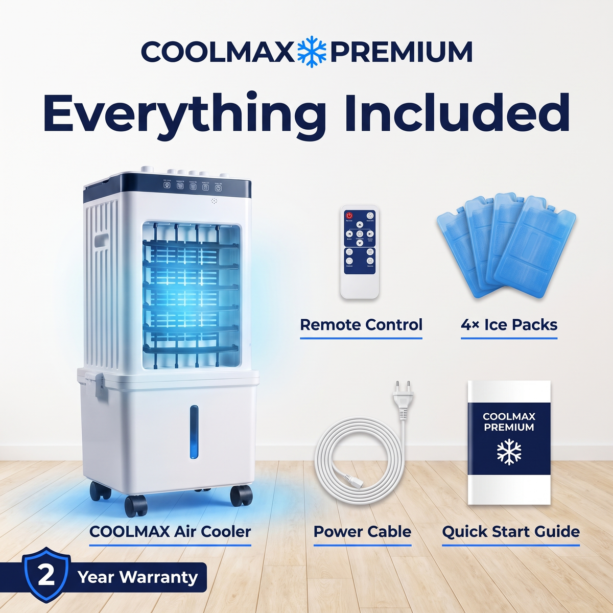 COOLMAX Premium – Mobile Air Cooler for Comfortable Cooling Without Installation