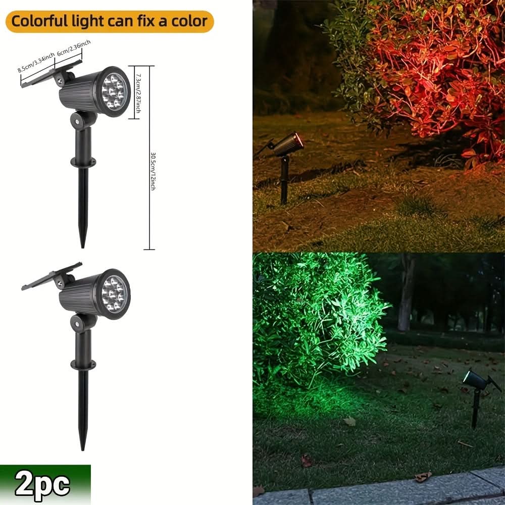 LUMITREE – Conjunto de Holofotes Solares RGB para Árvores e Decoração de Jardim
