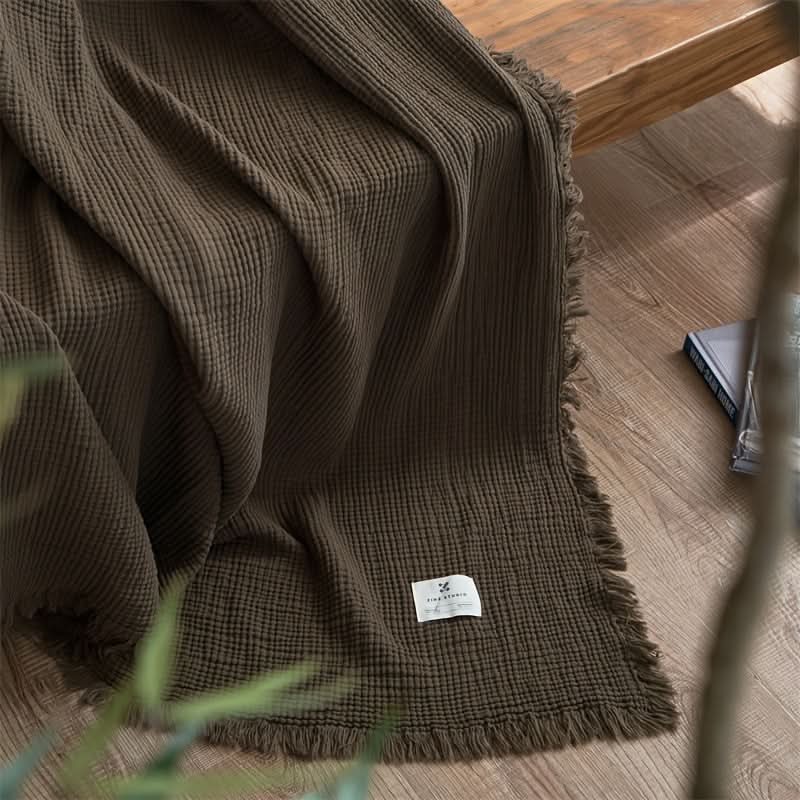 FRINGELIVA – Elegant Fringe Blanket for Stylish Home Relaxation