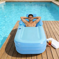 BLUESPA – Vasca pieghevole in PVC con design di schienale confortevole