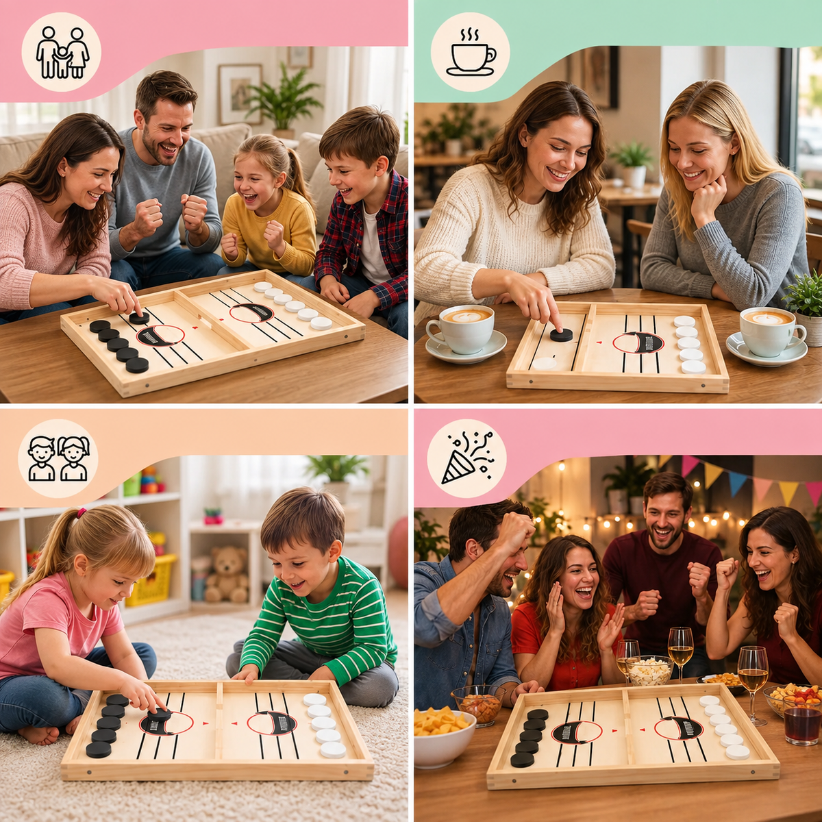 FLICKHIVE – Juego de discos deslizantes para animados desafíos familiares