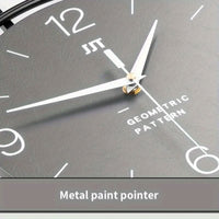 QUIETNORD - Leiser skandinavischer Wanduhr mit minimalistischem Eisenrahmen-Design