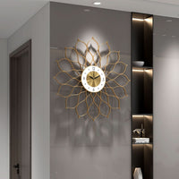 PRESTIGELIVA – Reloj de pared dorado elegante para interiores modernos