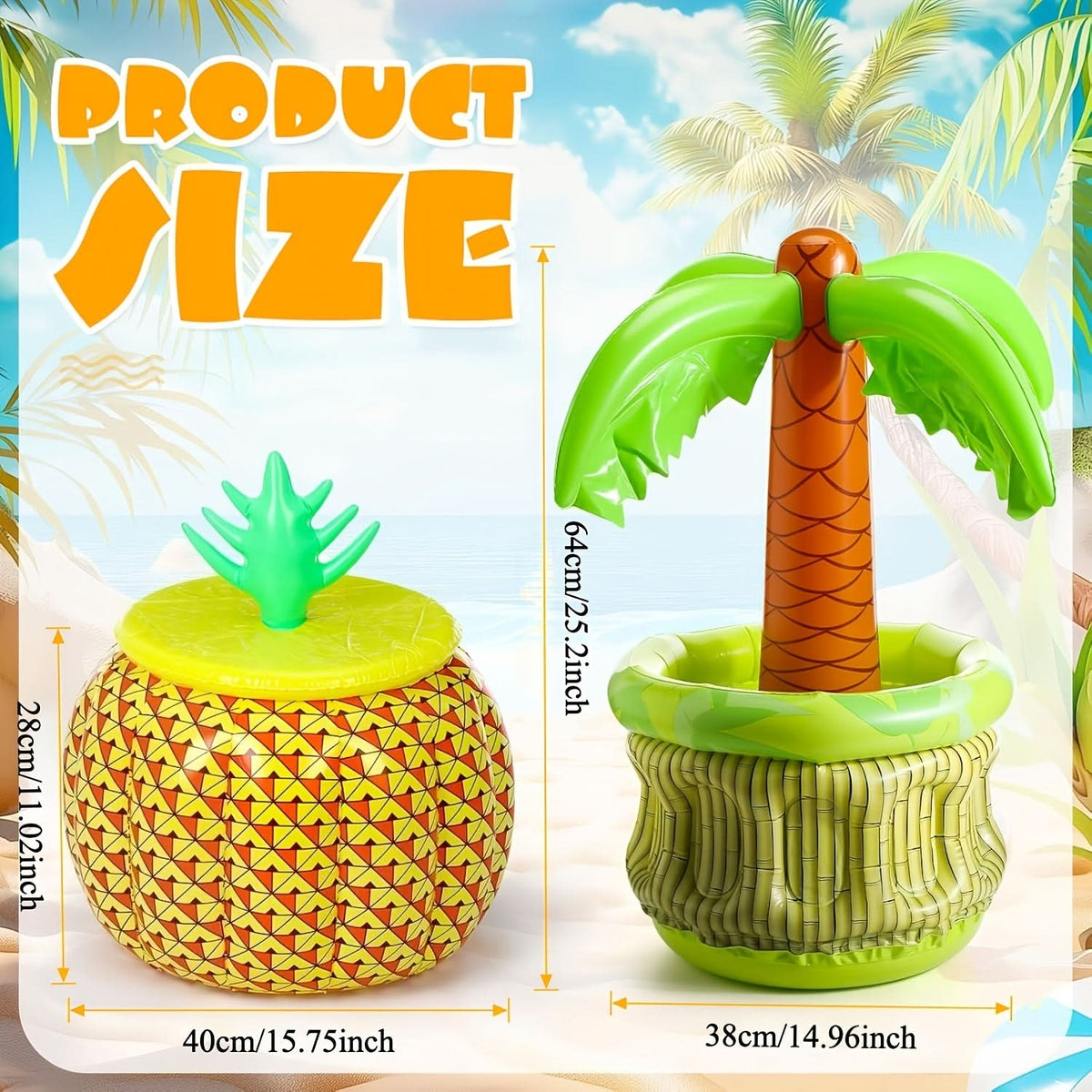 Tropivana - Ensemble refroidisseur de boissons tropical gonflable