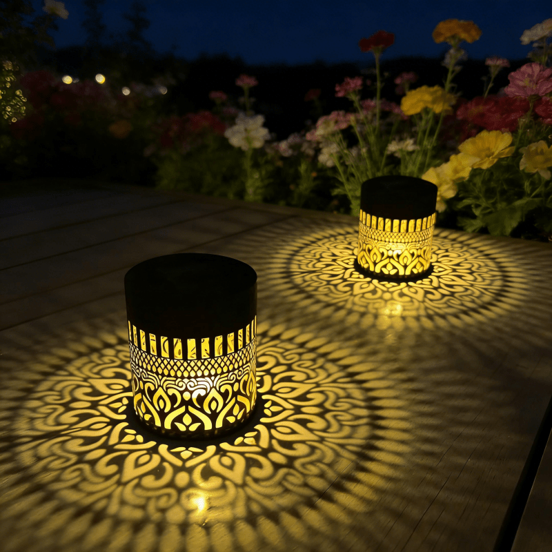MANDALUX – Lampe de projection solaire pour une ambiance extérieure élégante