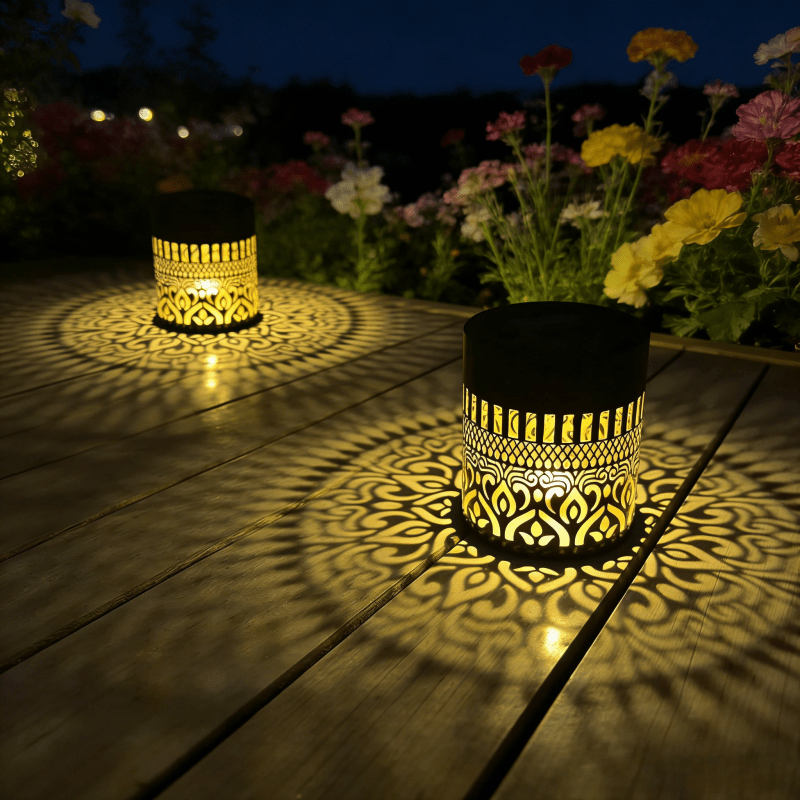 MANDALUX – Lampe de projection solaire pour une ambiance extérieure élégante