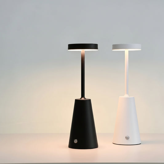 GLOWCONE – Touch Dimmable Metal Table Lamp for Modern Interiors