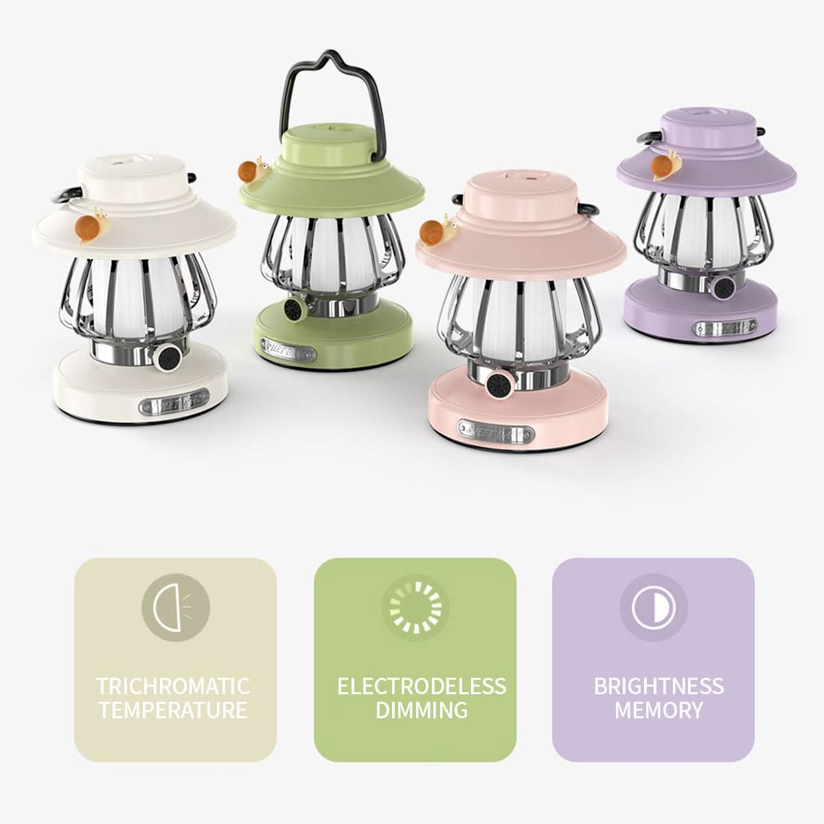 AMBISNAIL – Portable Retro Night Lamp for Cozy Indoor Spaces