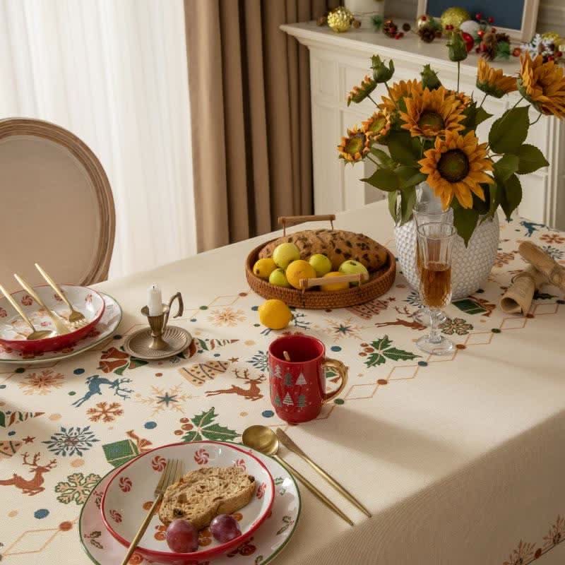 TABLELUXE – Nappe jacquard festive pour tables remarquables