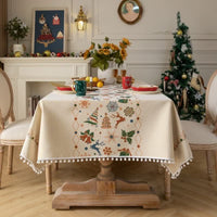 TABLELUXE – Nappe jacquard festive pour tables remarquables