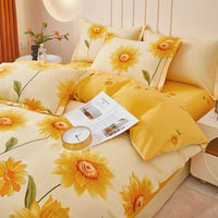 BLOOMELSA – Sunflower Reversible Bedding Set for Versatile Floral Styling