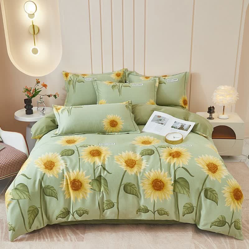 SUNORIA – Juego de ropa de cama de girasoles para renovar el dormitorio con un toque acogedor