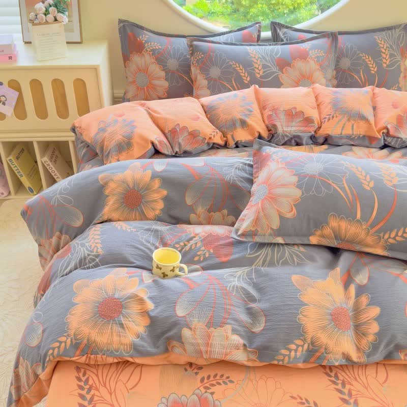 WHEATVERRA – Floral Wheat Bedding Set for Warm Everyday Comfort