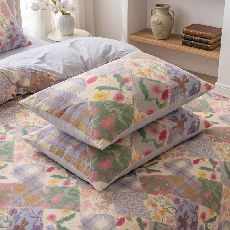 BLOOMPATCH – Juego de ropa de cama de jardín para un ambiente floral refinado