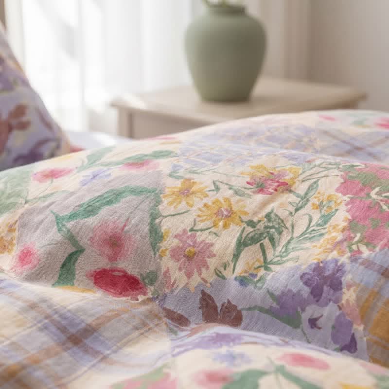 BLOOMPATCH – Juego de ropa de cama de jardín para un ambiente floral refinado