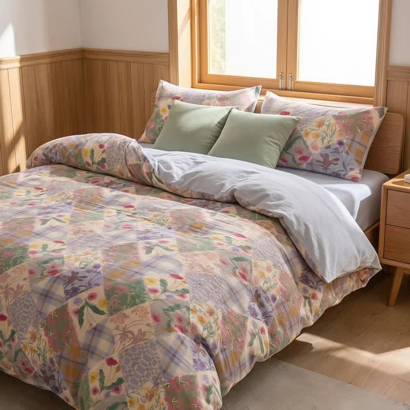 BLOOMPATCH – Juego de ropa de cama de jardín para un ambiente floral refinado