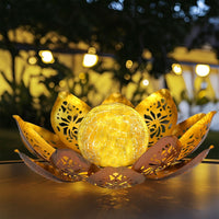 LOTUSORA – Lampada da giardino solare a forma di loto