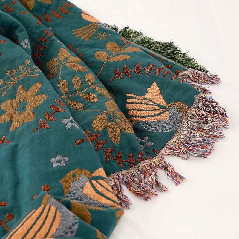 PETALWINGIA – Couverture botanique réversible pour une touche artistique dans la chambre