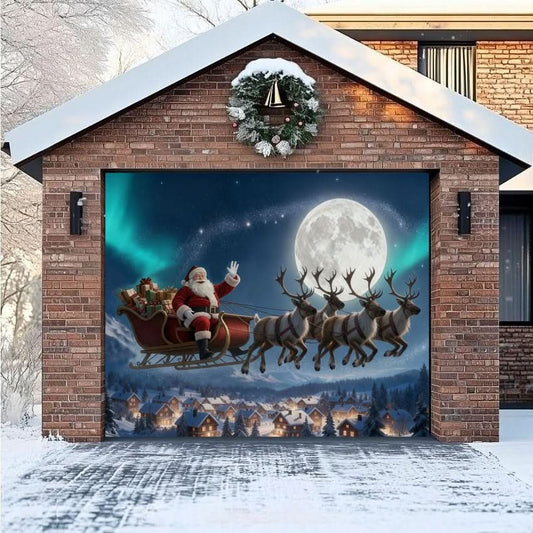 WINTERAURA – Cubierta festiva para garaje con un llamativo estilo navideño