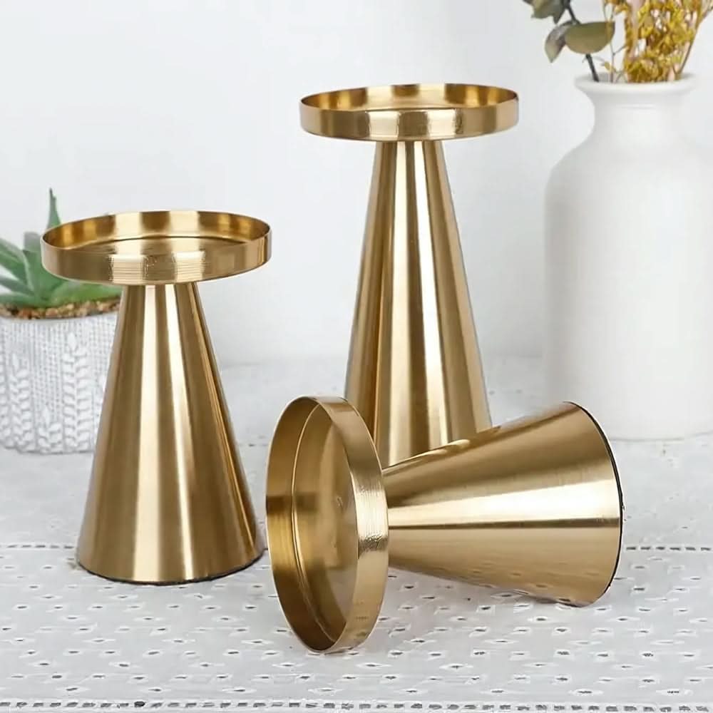 GILTMAVERA – Decorative Candlestick Set for Sophisticated Dining Ambience
