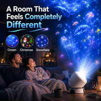 LUMIVORTEX – Rotating LED Projector Light for Immersive Room Ambiance