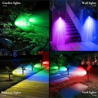 LUMITREE – Conjunto de Holofotes Solares RGB para Árvores e Decoração de Jardim