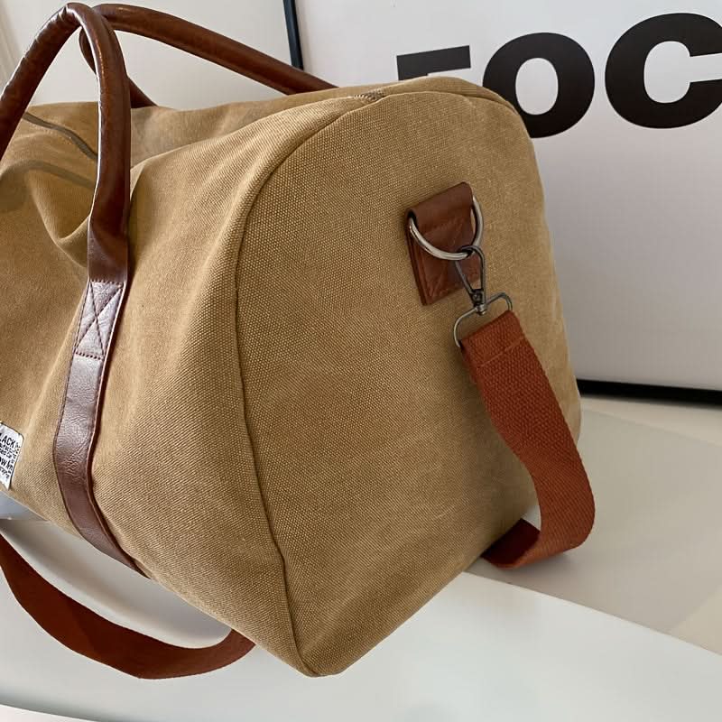 DUFFELLIVA – Washed Vintage Weekender Bag with Multi-Purpose Storage