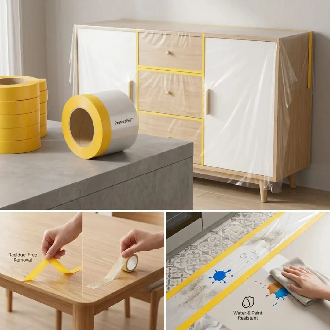 COVEREDGE – Pre-Taped Masking Film for Quick Surface Protection
