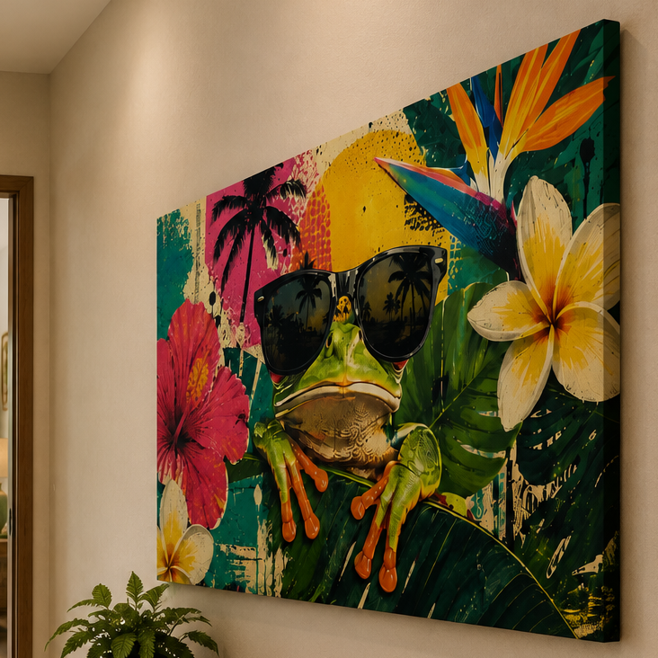 HOPVELORA – Décoration murale en forme de grenouille tropicale pour des espaces de vie pleins de charme