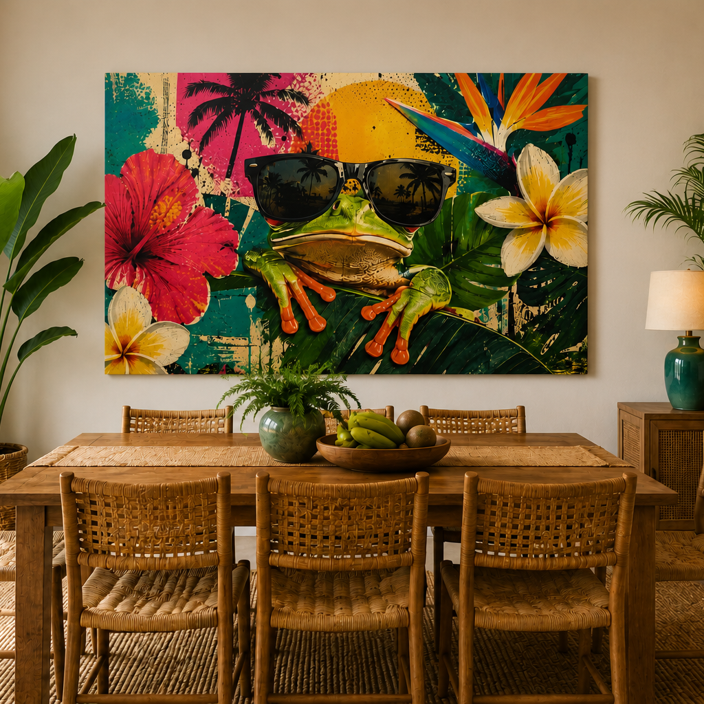 HOPVELORA – Décoration murale en forme de grenouille tropicale pour des espaces de vie pleins de charme