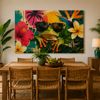 HOPVELORA – Décoration murale en forme de grenouille tropicale pour des espaces de vie pleins de charme