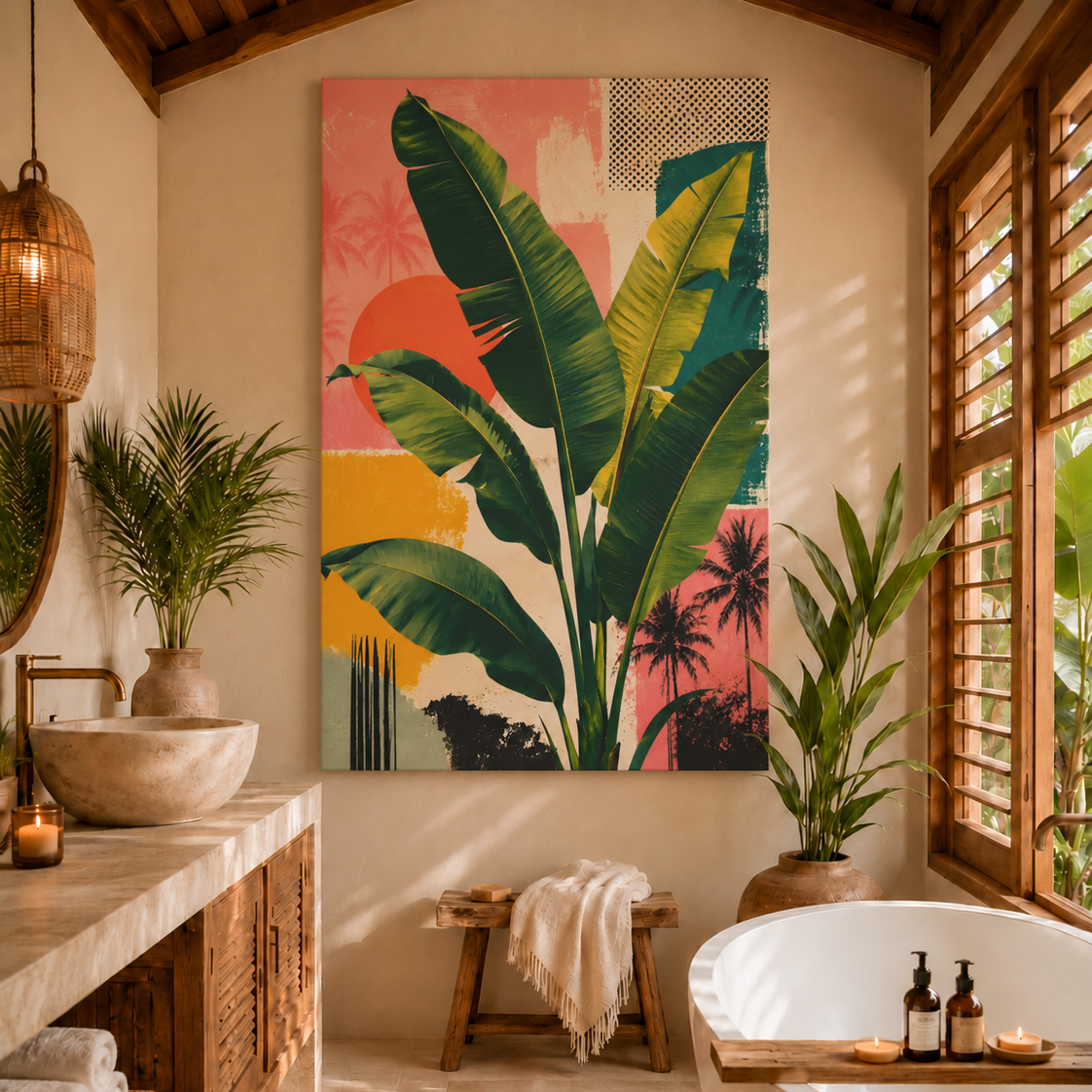 BANAVENTIX – Tropical Banana Leaf Canvas for Bold Wall Decor