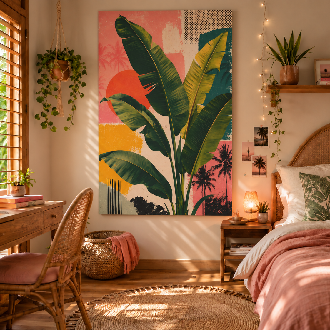 BANAVENTIX – Tropical Banana Leaf Canvas for Bold Wall Decor