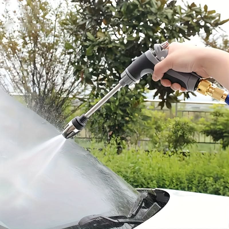 AQUAFORCE - Hochdruck-Gartenwasserpistole mit Schaumpistole und langem Sprühgriff für kraftvolle Außenreinigung